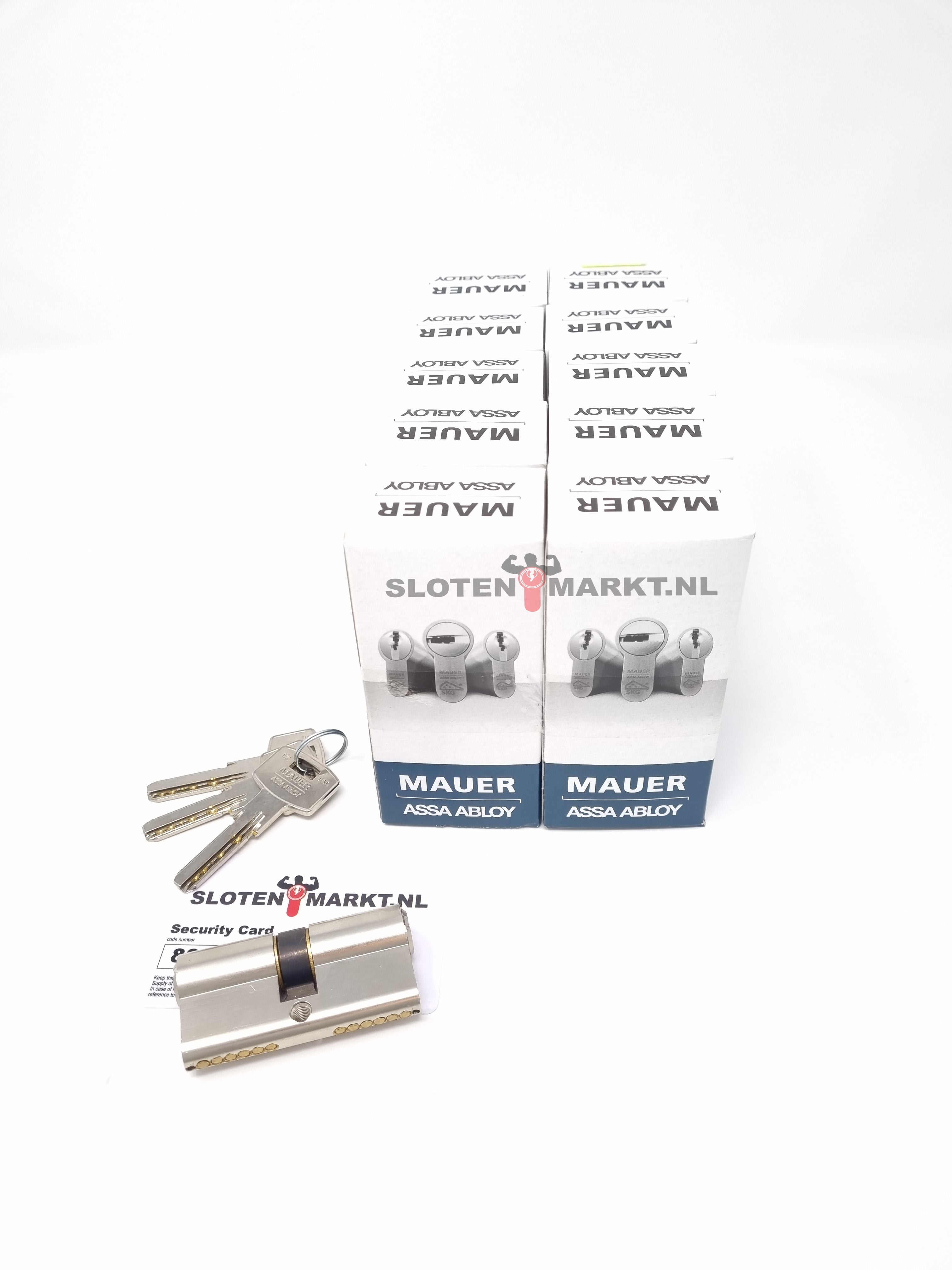 Certificaat cilinder Mauer SKG**® 30-30 set van 10 GLS