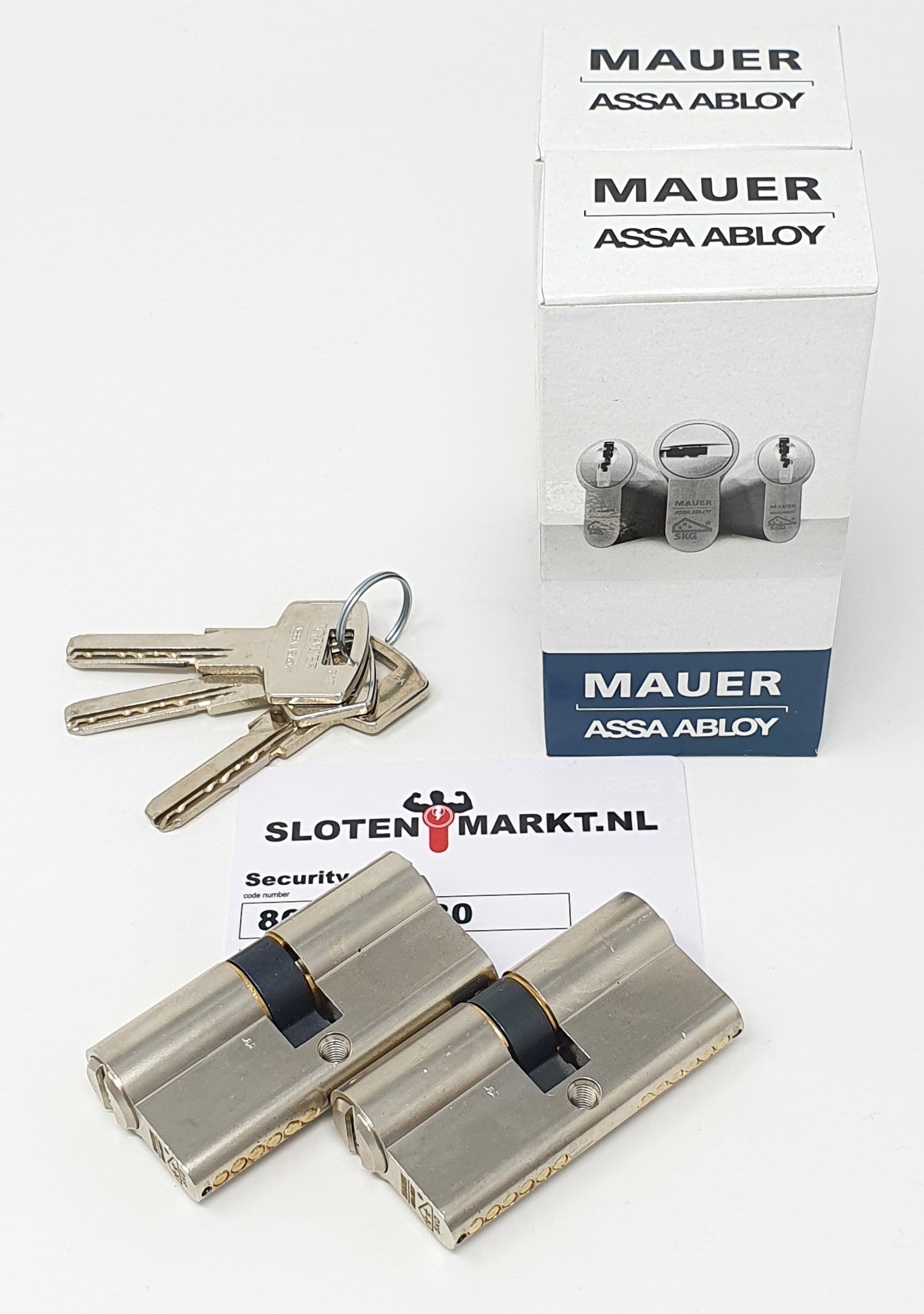 Certificaat cilinder Mauer SKG**® 30-30 set van 2 GLS